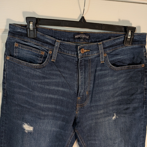 J Crew Mercantile Flex Women's Distressed Straight Jeans Size 33x32 - Picture 4 of 12